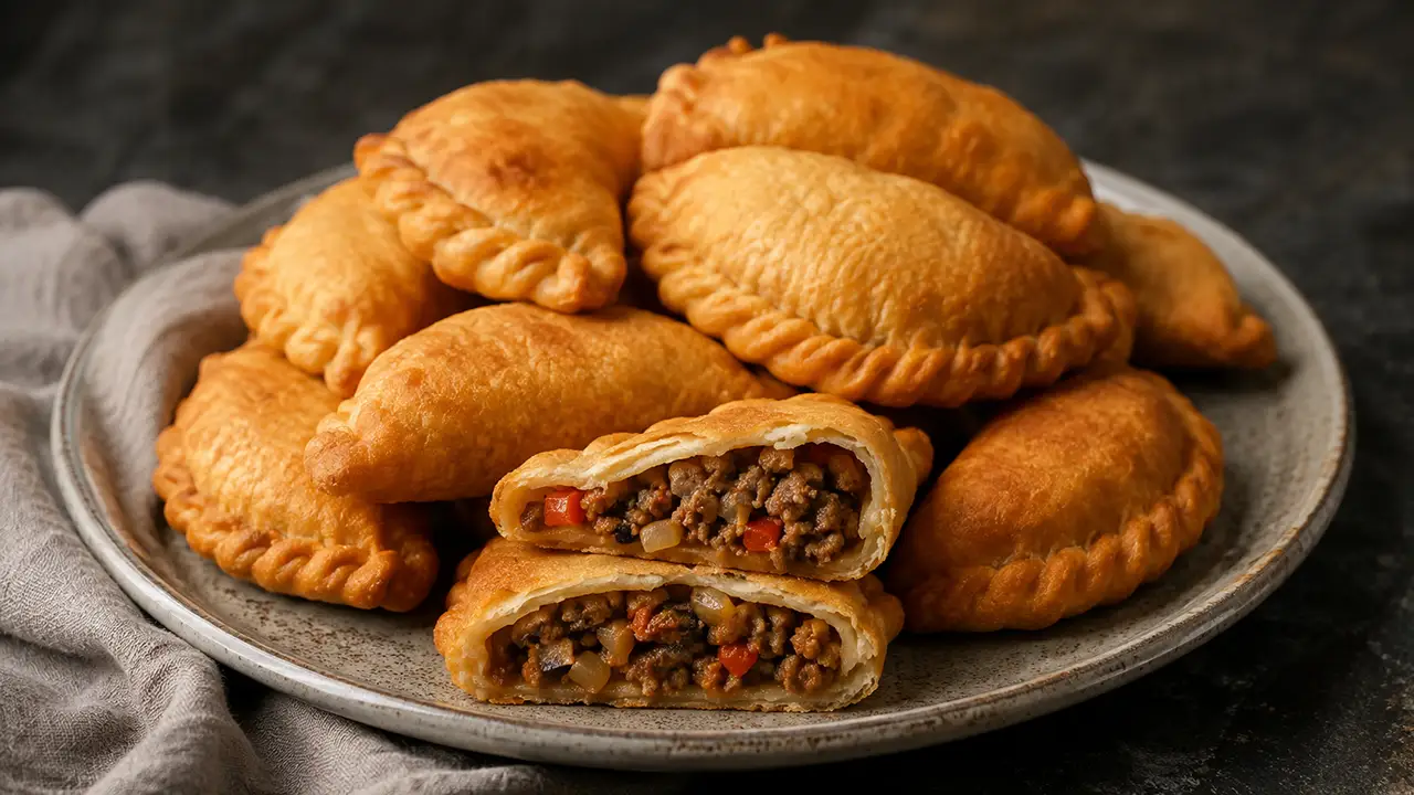 قرار دادن مایه گوشت داخل خمیر پیراشکی