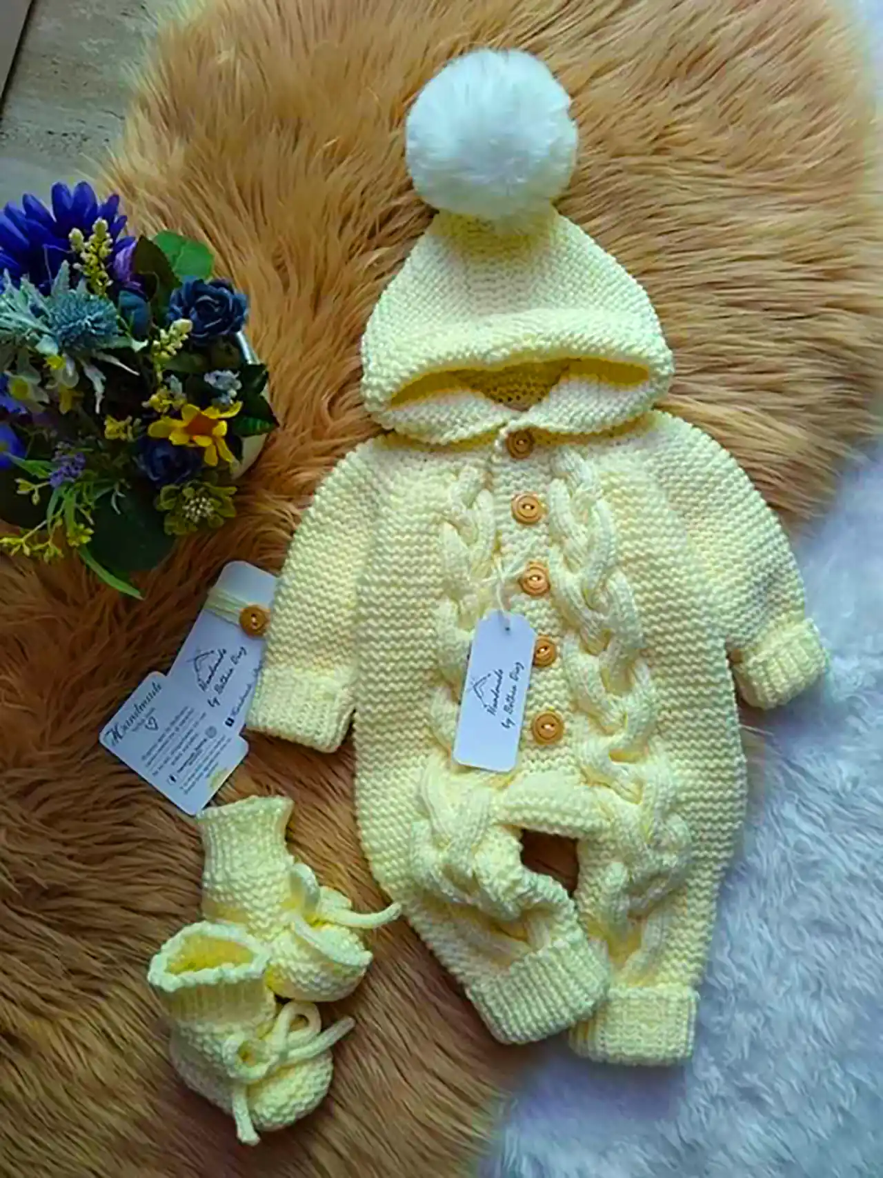 ست سرهمی بافتنی برای کودک 