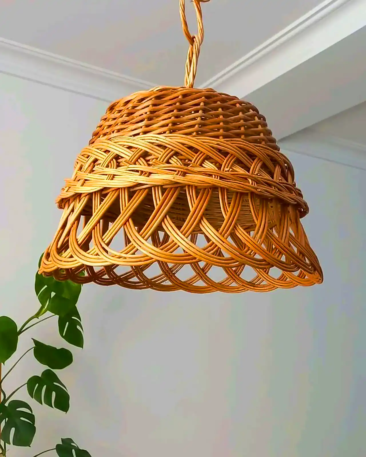 طرح جدید لوستر حصیری 