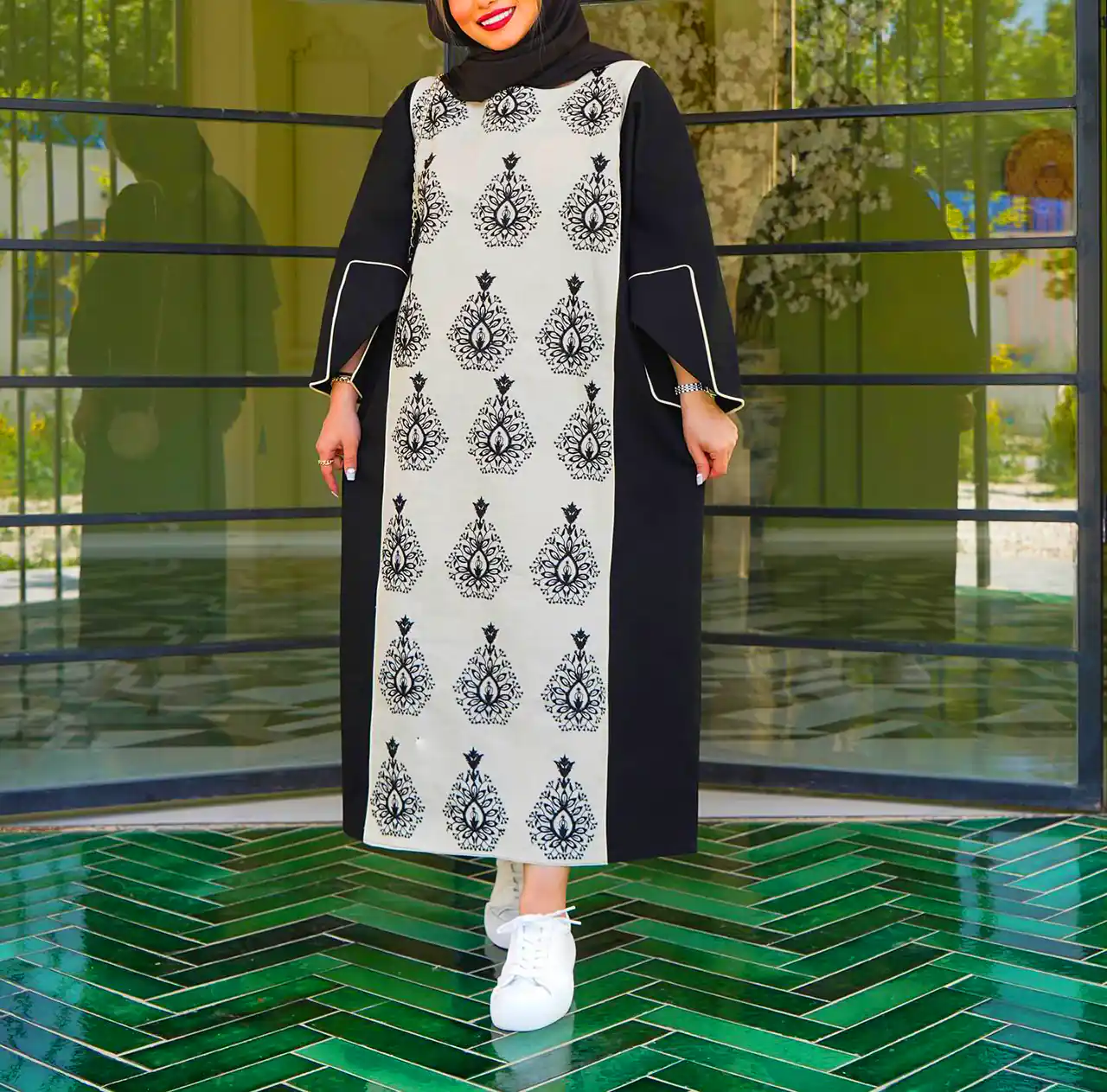 مانتو بلند کرپ مدرن