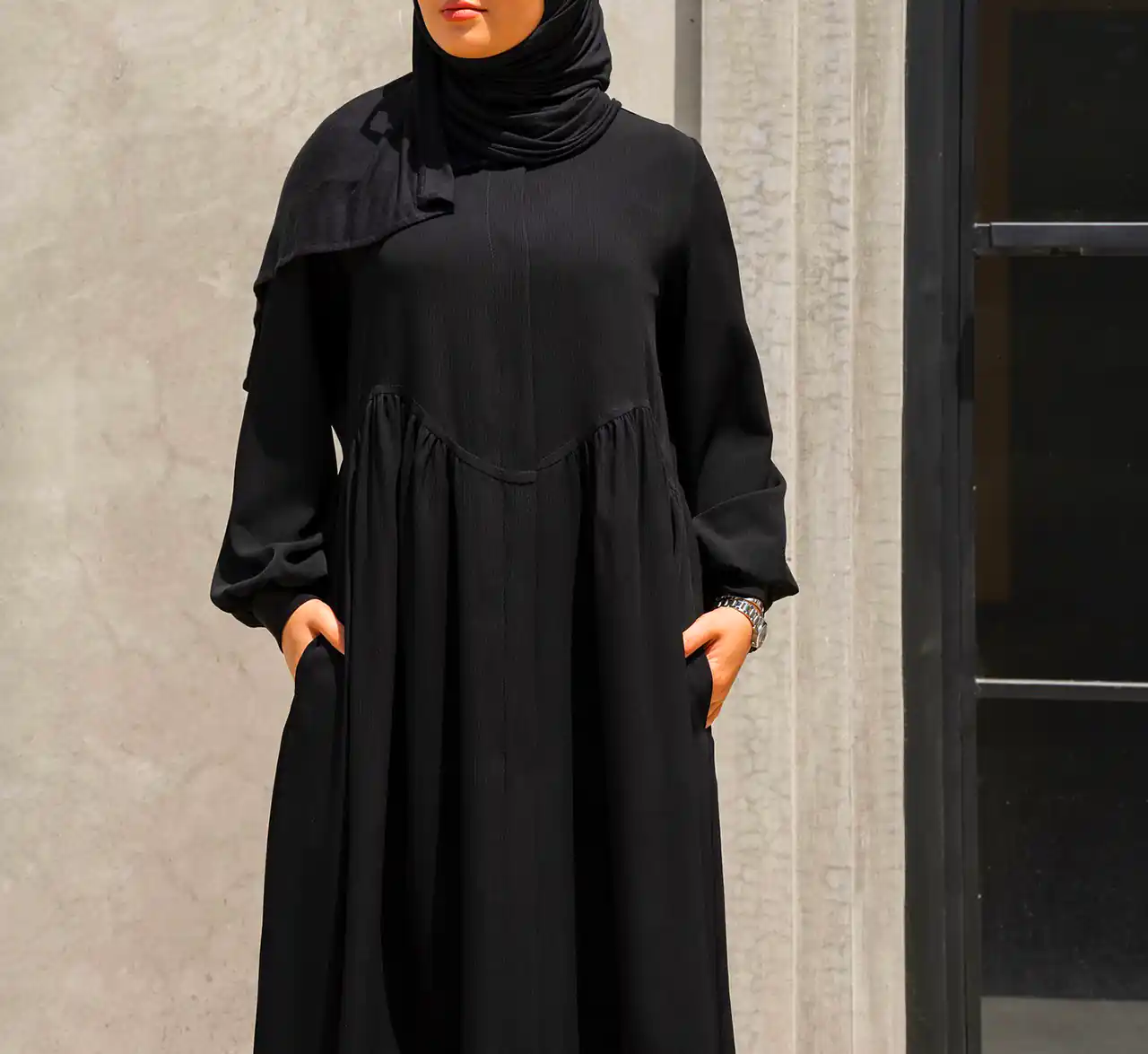 مانتو بلند کرپ مدرن