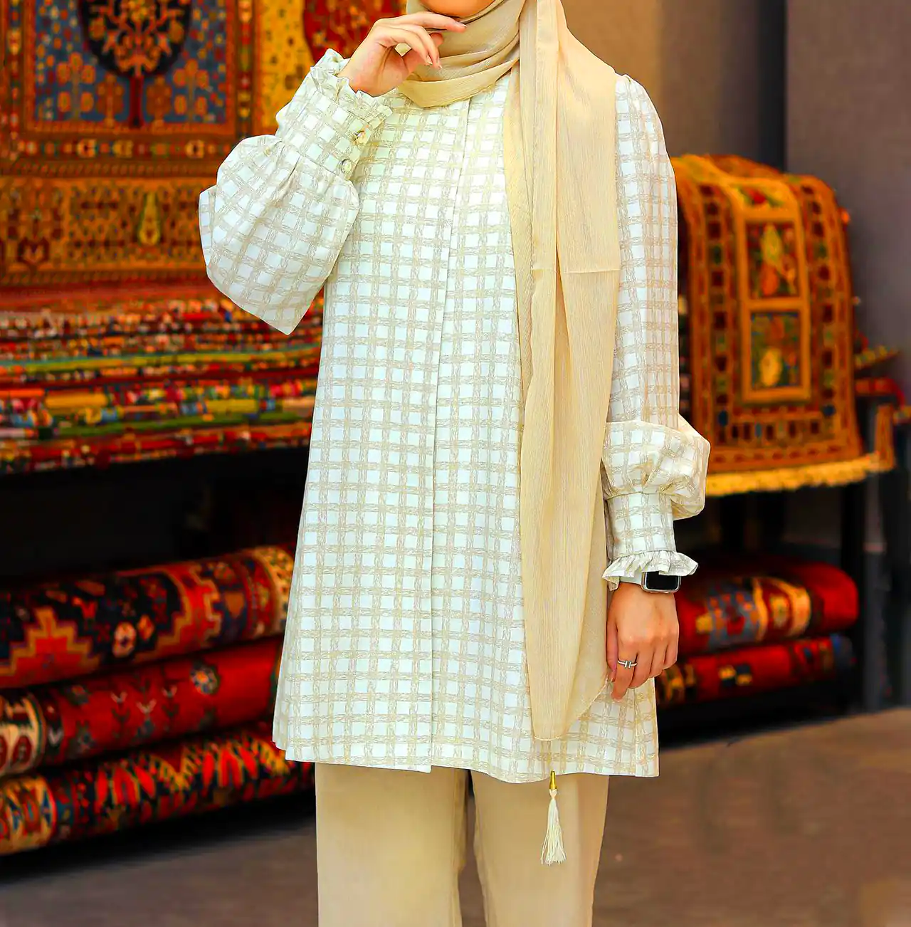 مانتو پوشیده دخترانه پاییزی شیک