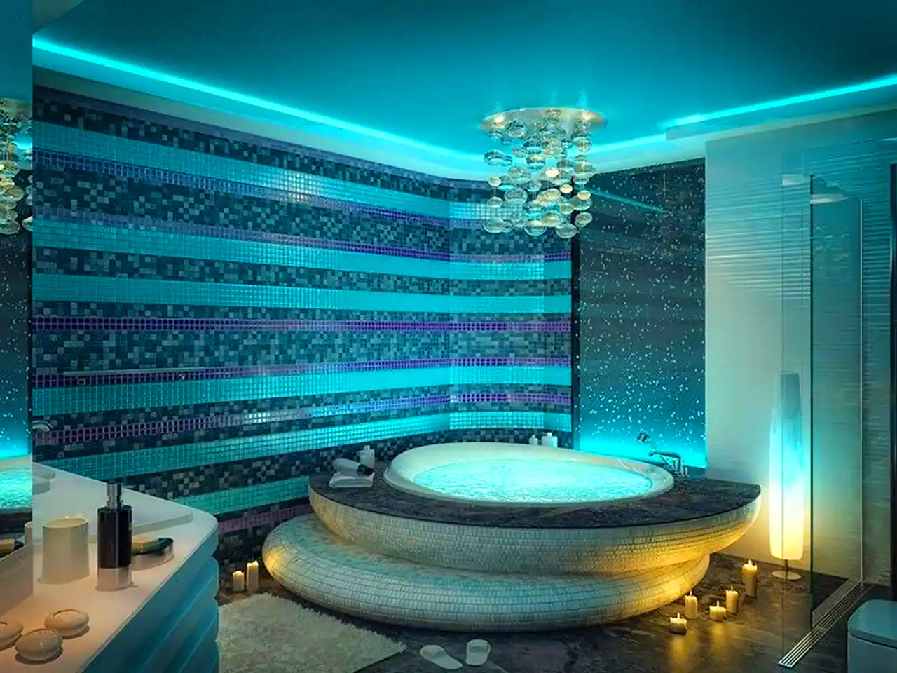 طراحی حمام سلطنتی مرمرین