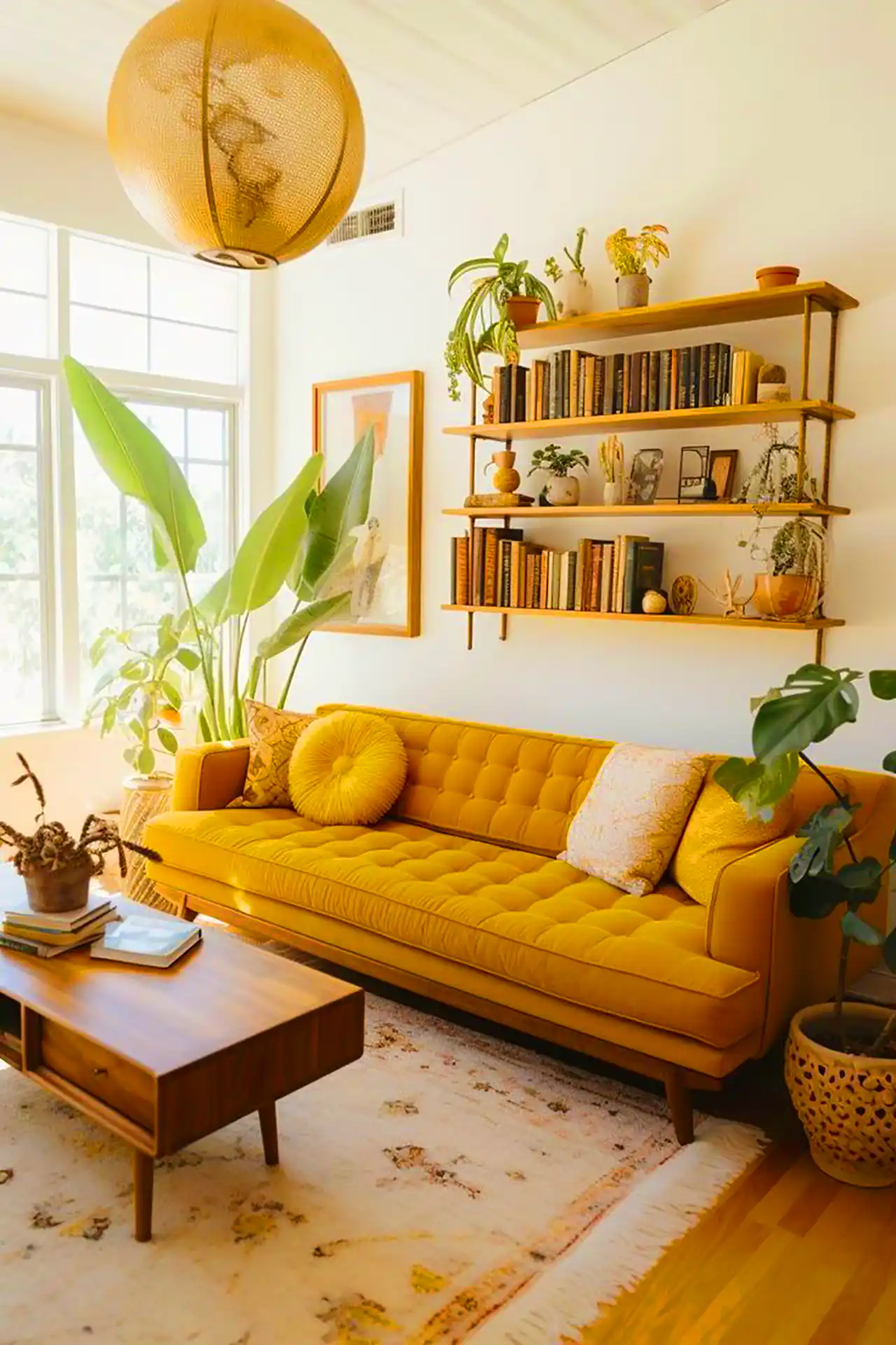 چیدمان گرم و سنتی فضای نشیمن