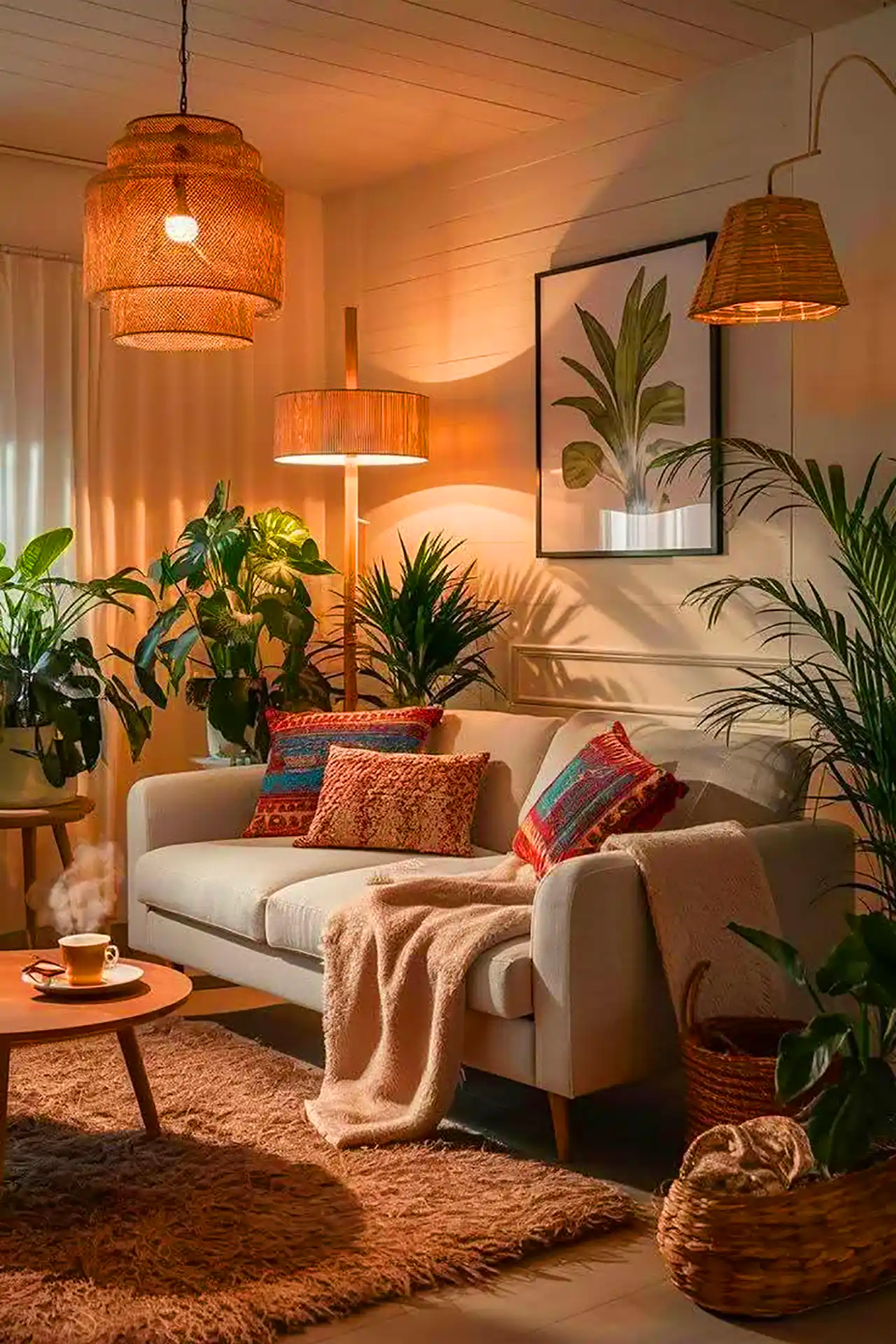 چیدمان گرم و سنتی فضای نشیمن