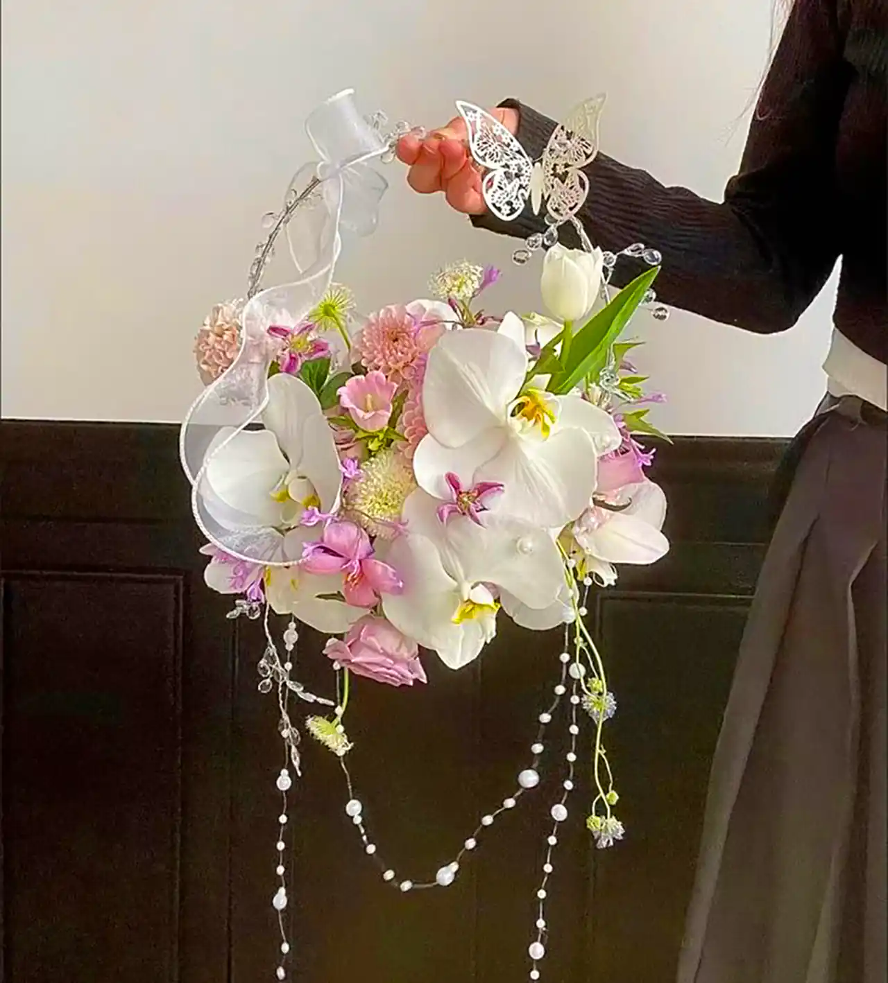 دسته گل حلقه ای عروس