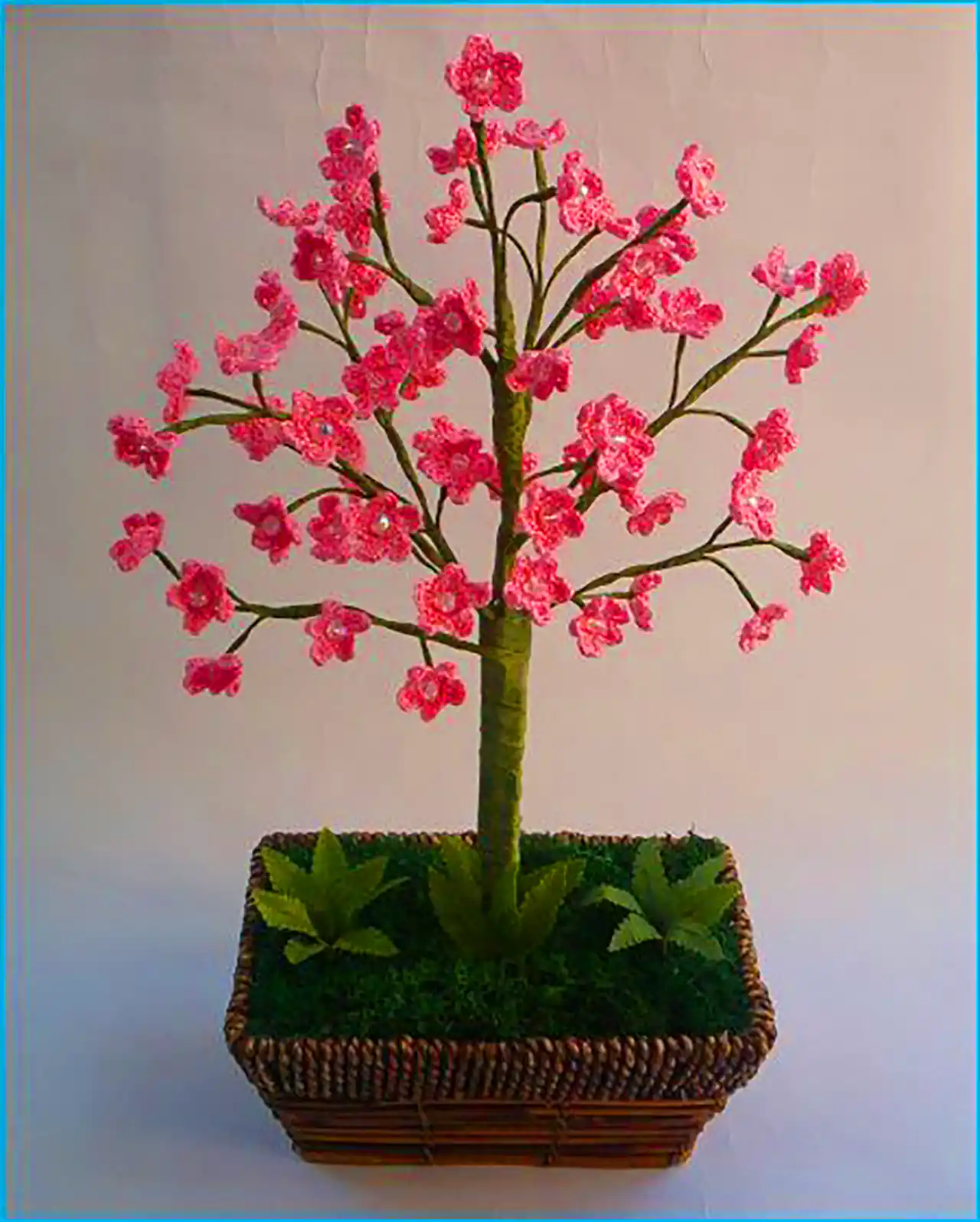 گلدان بنسای بافتنی