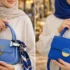 کیف زنانه چرمی آبی کاربنی و مجلسی بسیار شیک