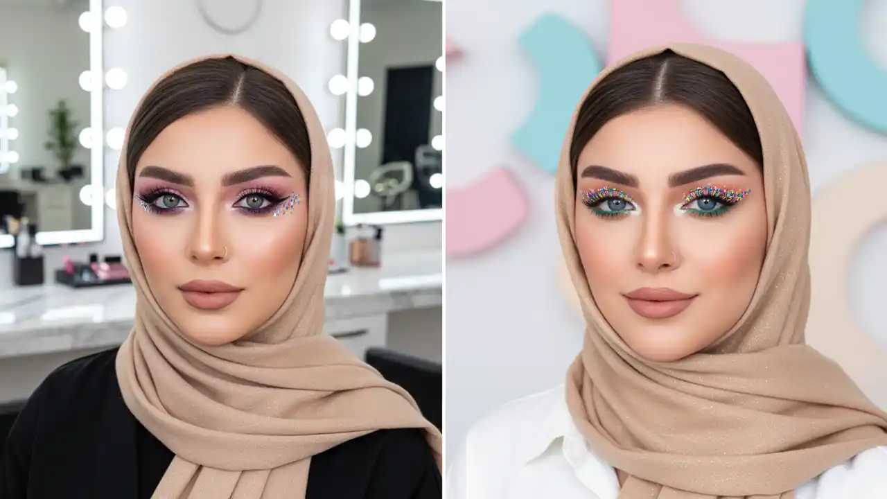 میکاپ چشم فانتزی درخشان