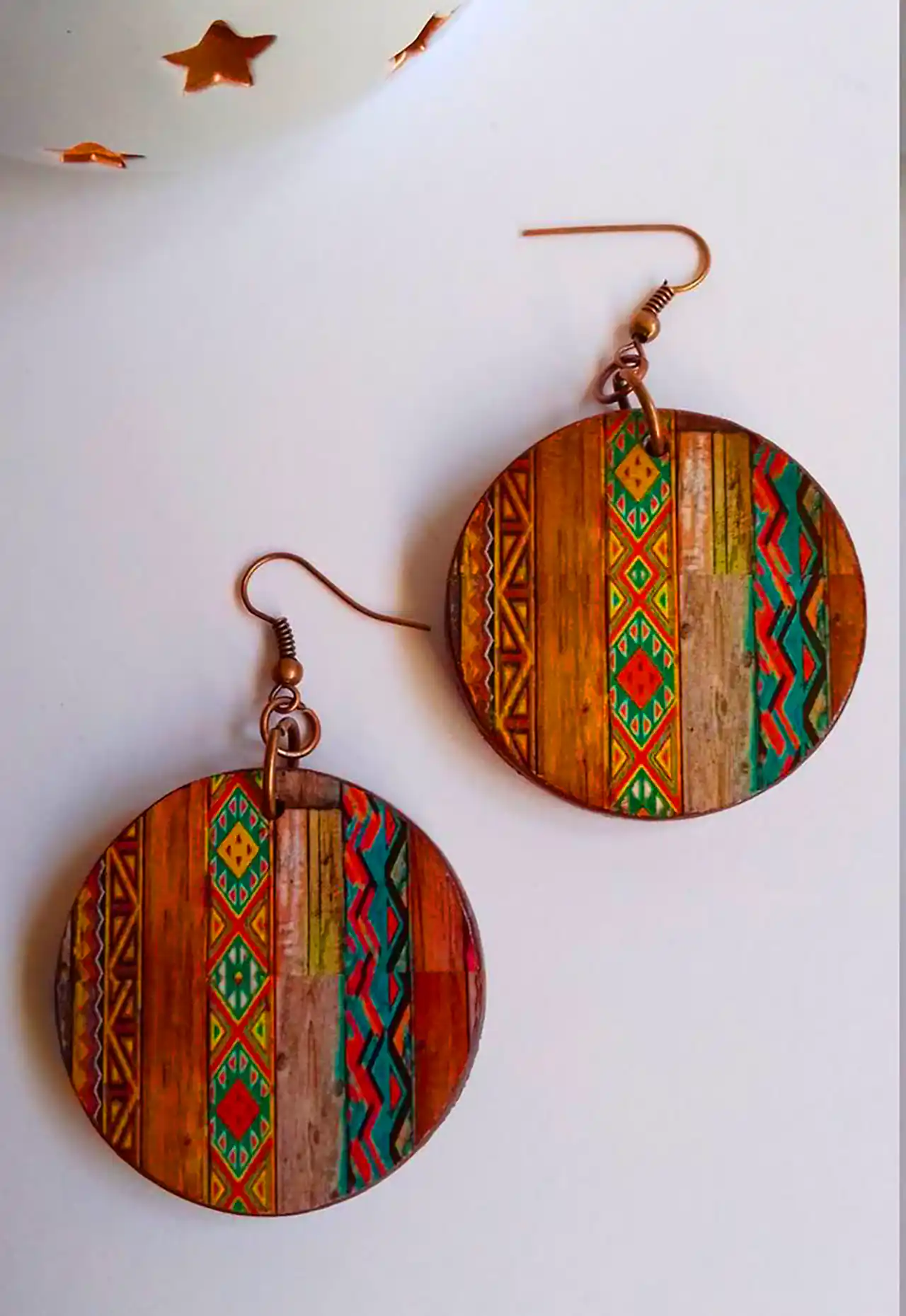 مدل گوشواره شیک چوبی