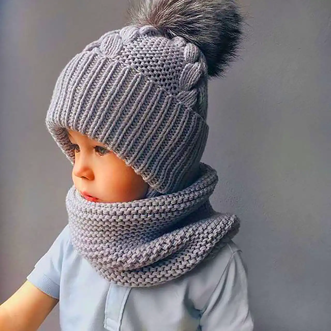 شال گردن بافتنی پسرانه