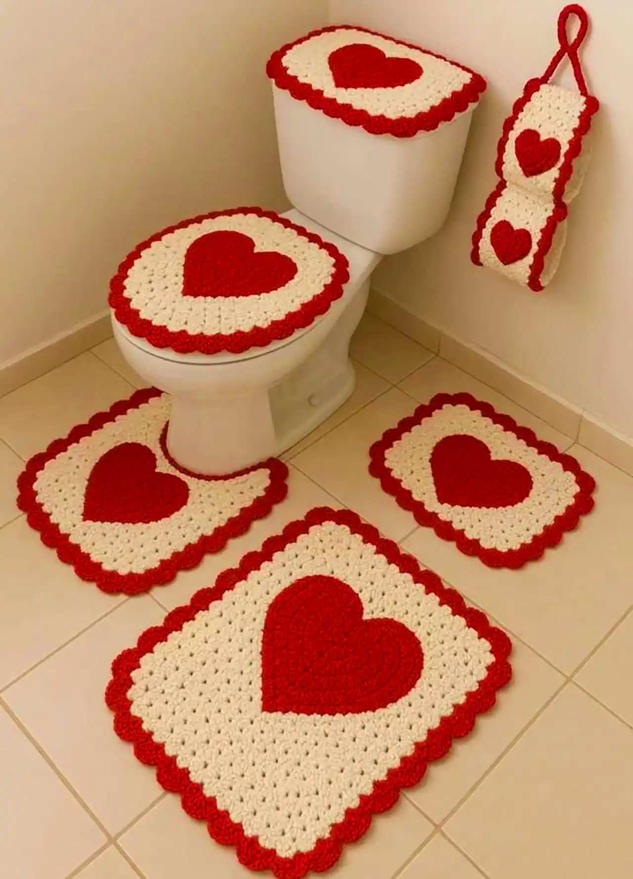 ست بافتنی برای سرویس بهداشتی