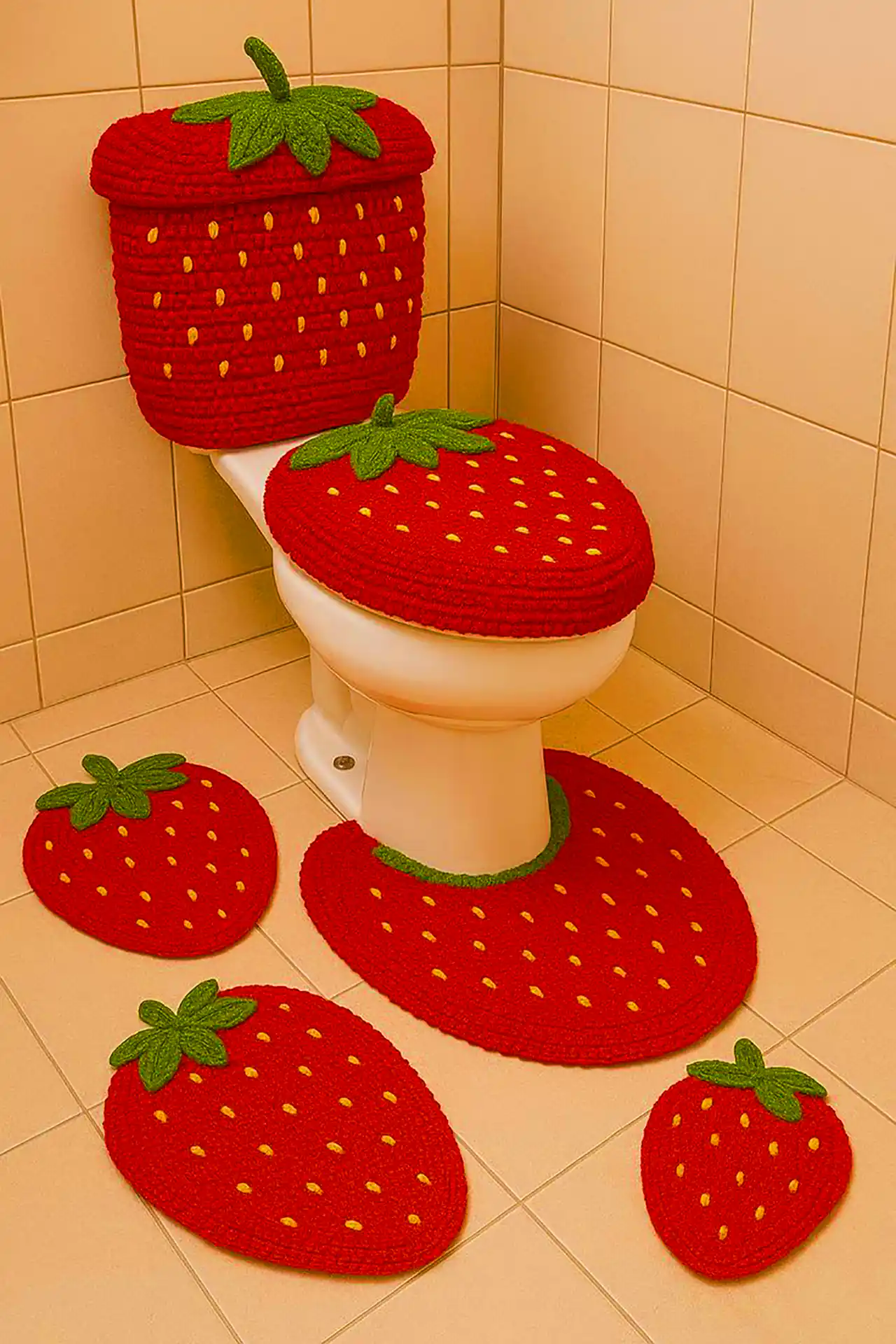 ست بافتنی برای سرویس بهداشتی