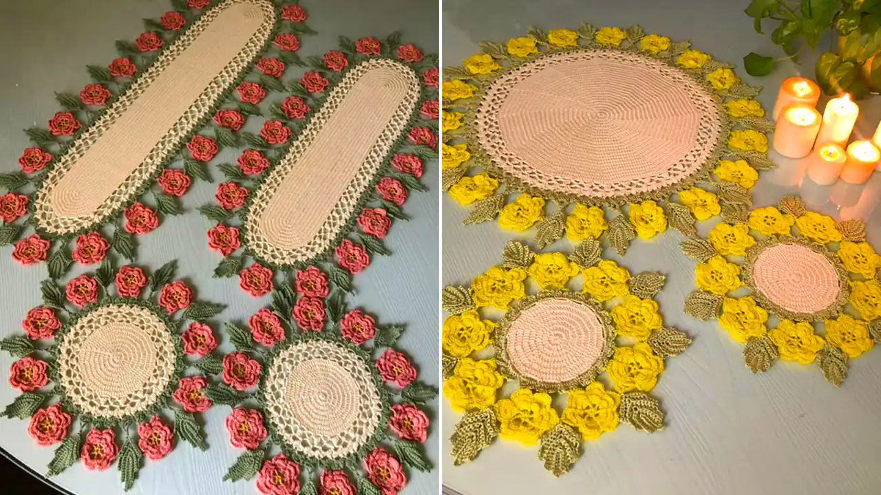 ست شیک زیر قابلمه ای و رومیزی
