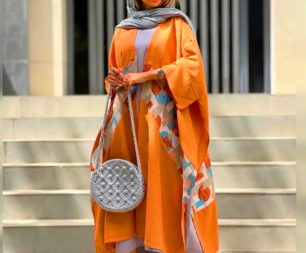 استایل زنانه شیک نارنجی