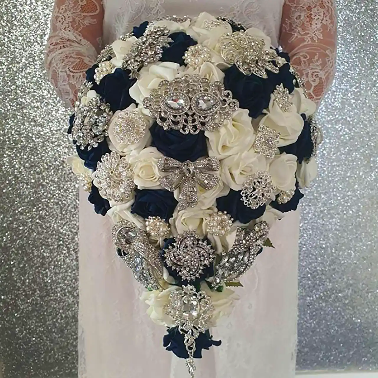 دسته گل عروس مروایدی 