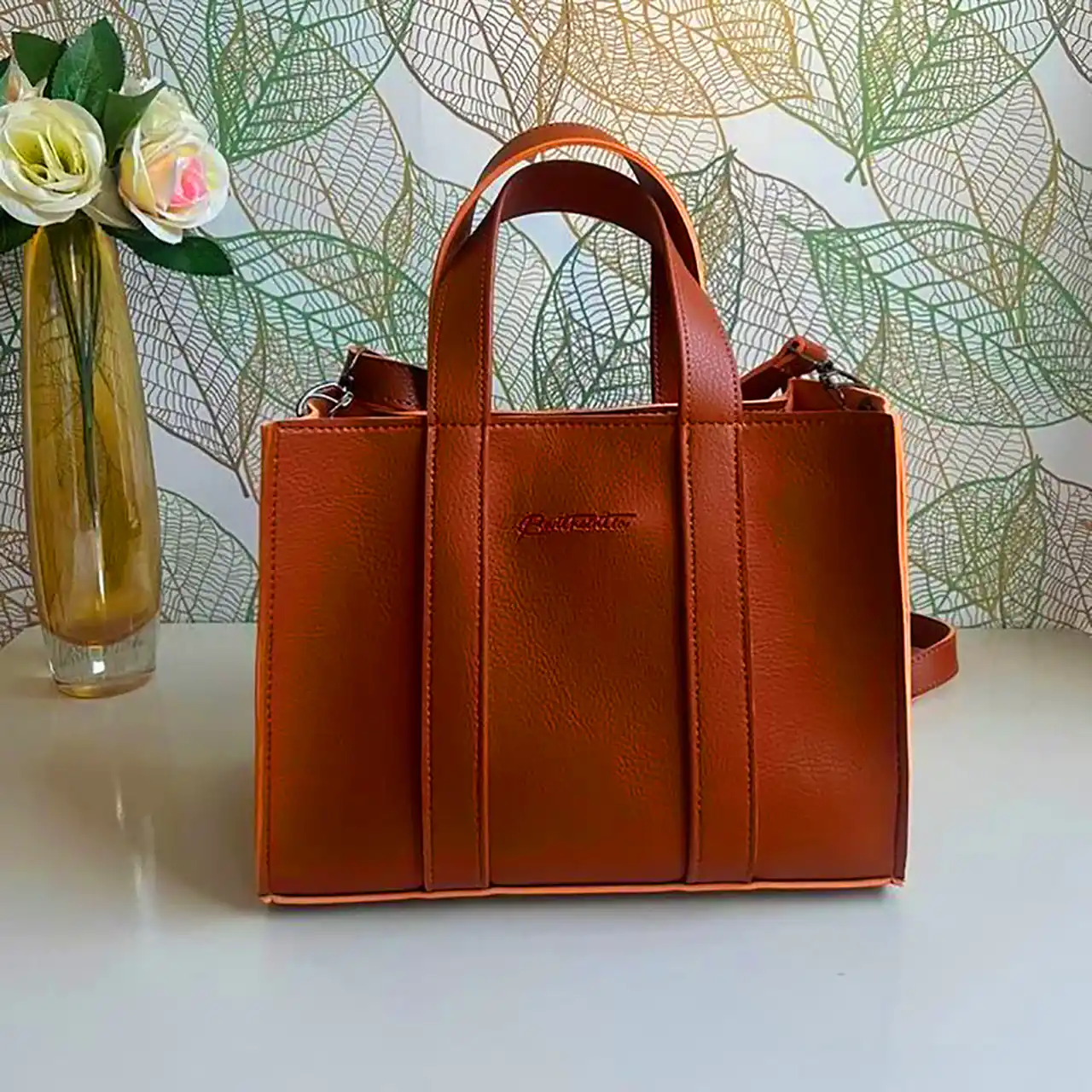 کیف چرمی قهوه ای شیک 