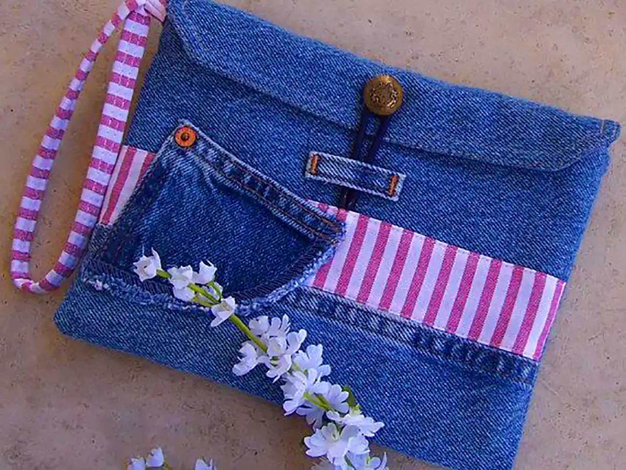 کیف جین ساده و شیک