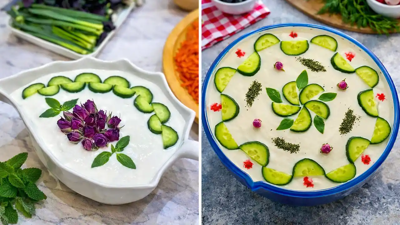 سرو ماست و خیار حرفه ای