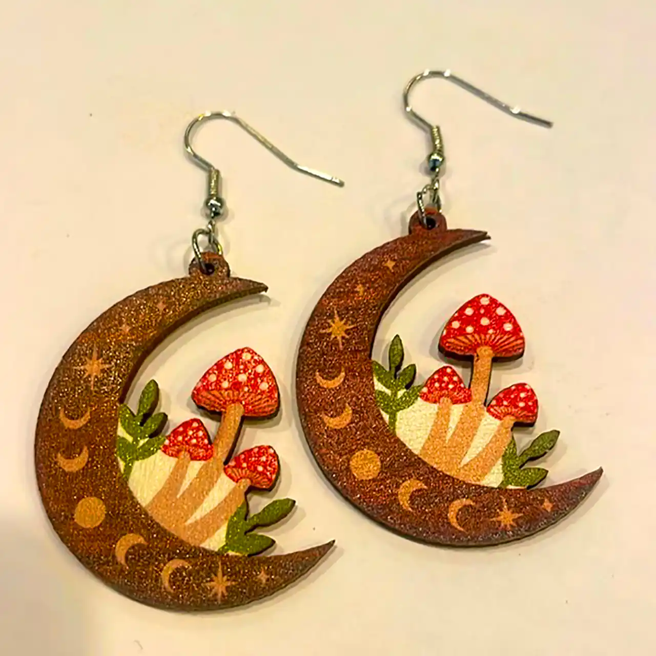 گوشواره فانتزی طرح قارچ 
