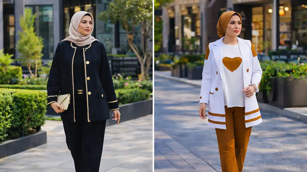 مانتو طرحدار برای استایل مدرن