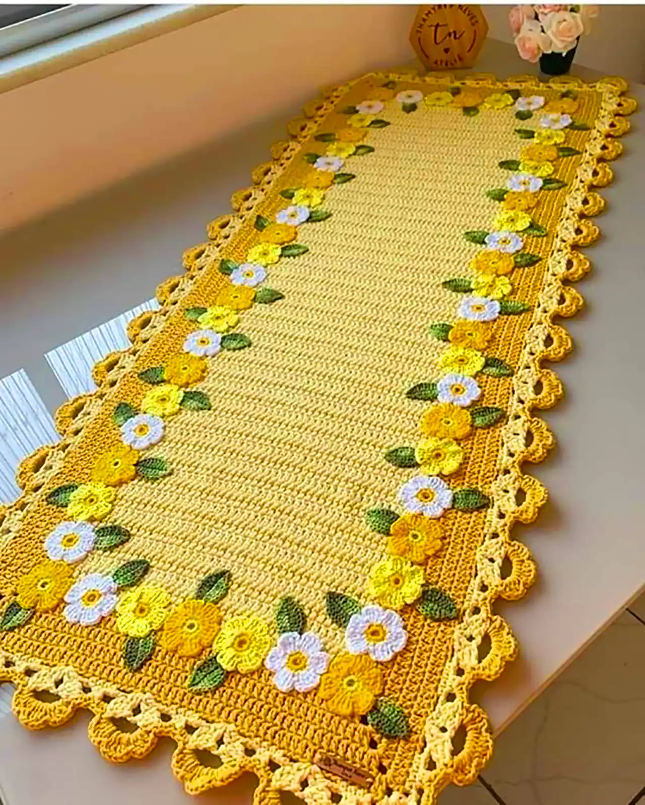 رانر رومیزی طرح آفتابگردون 