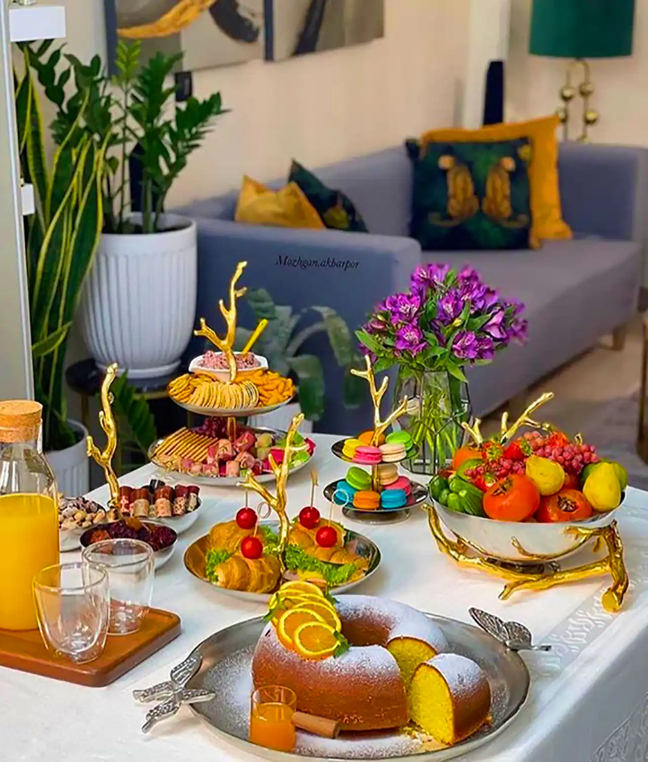 ایده میز مهمانی خانگی لاکچری 