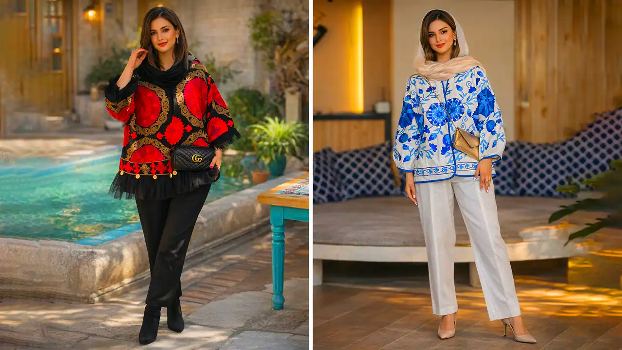 مانتو زنانه با طرح سنتی