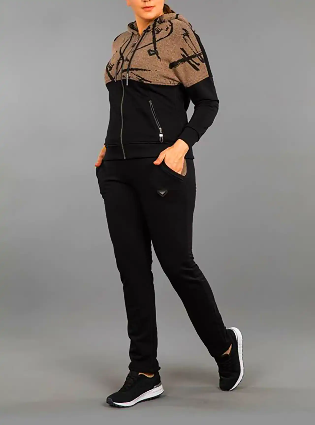 ست اسپرت زنانه مشکی 