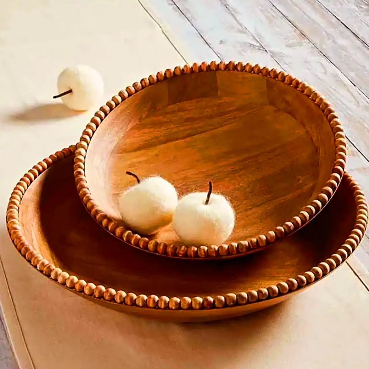 کاسه گرد چوبی