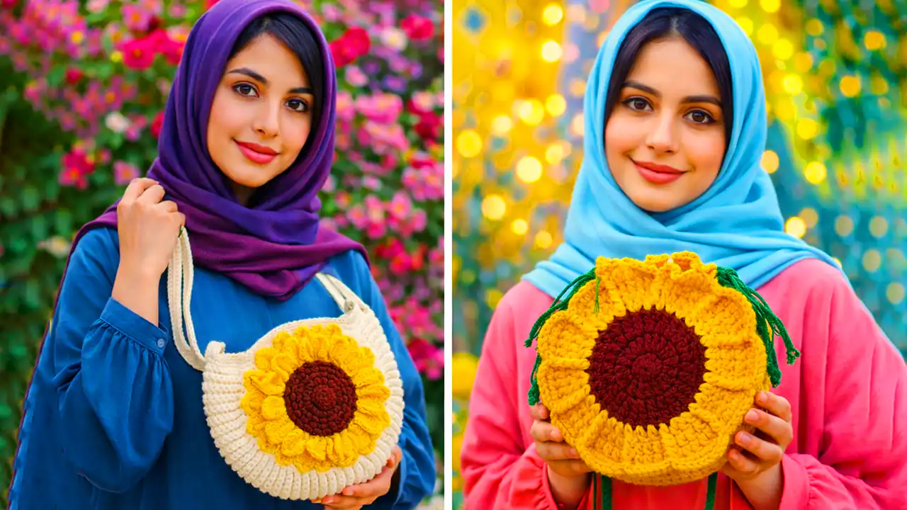 کیف فانتزی گل آفتابگردون