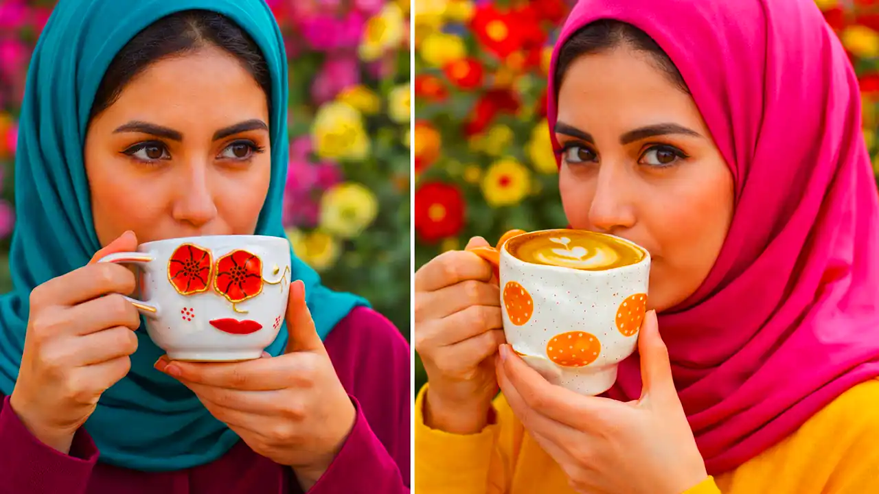 ماگ سفالی خاص و زیبا