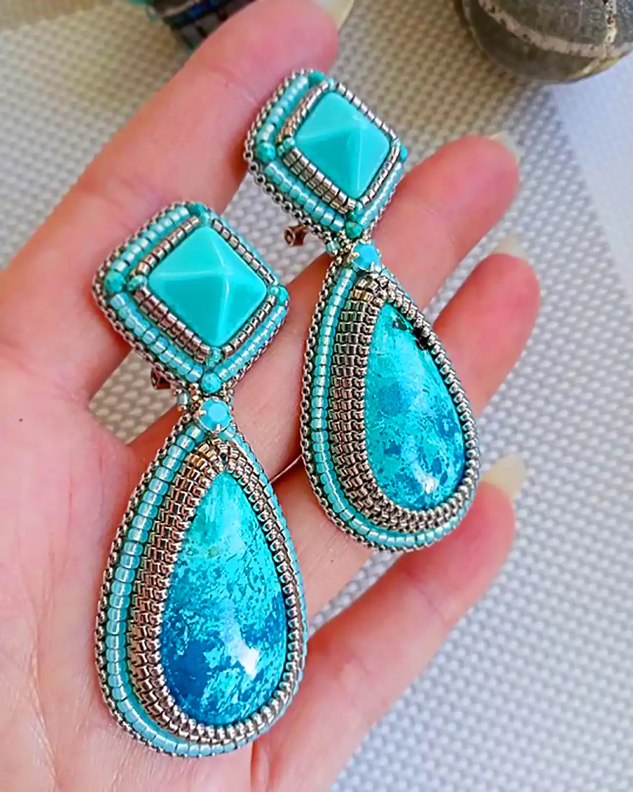 مدل گوشواره سلطنتی فیروزه