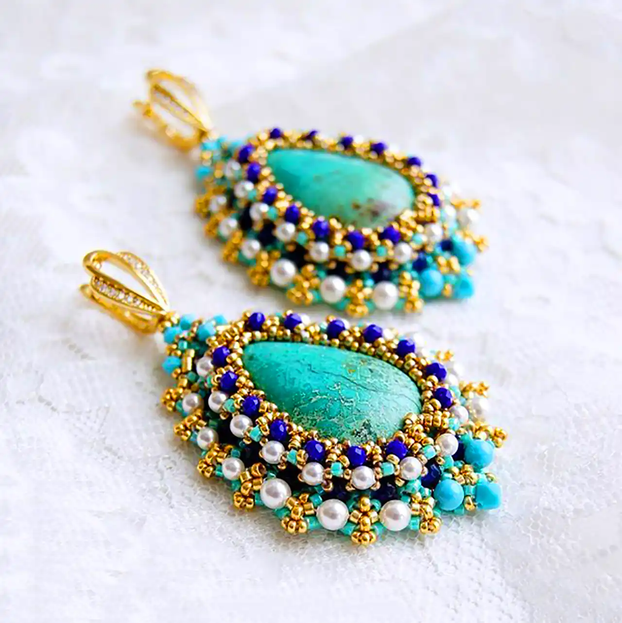مدل گوشواره سلطنتی فیروزه