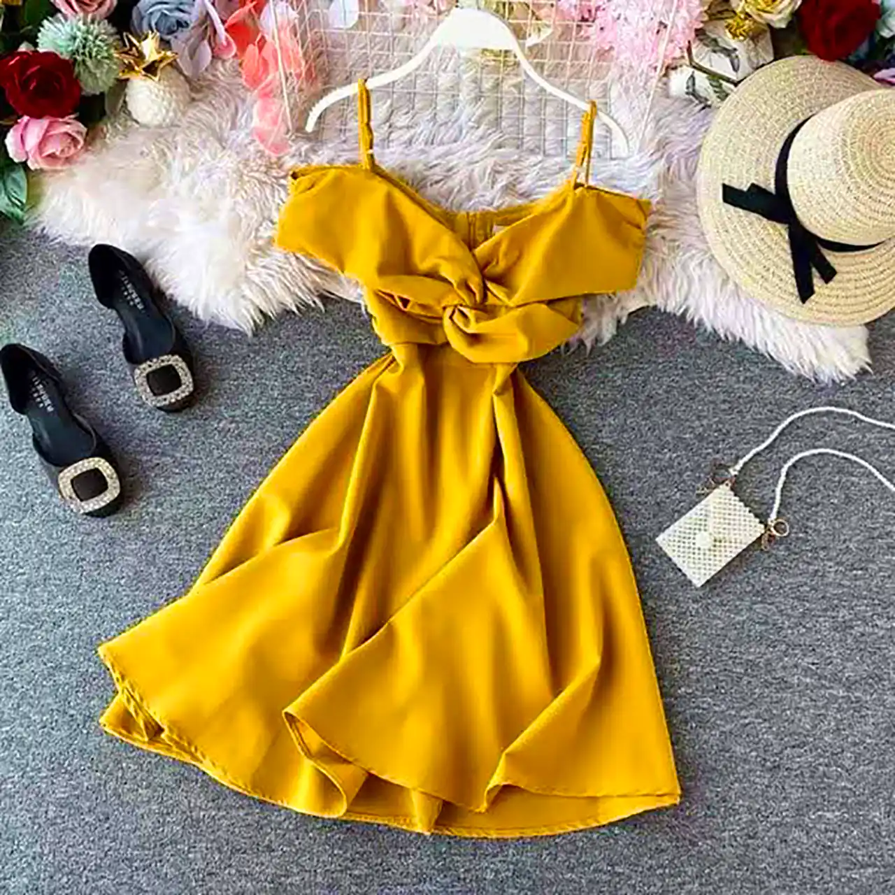 پیراهن عروسکی حریر زنانه