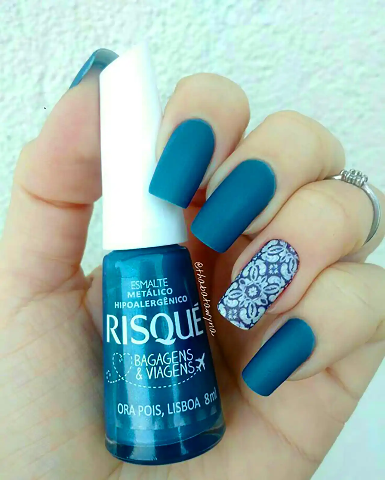 طرح ناخن آبی شیک