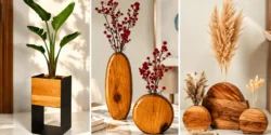 گلدان چوبی مینیمال با مدل های خاص برای دکوراسیون های مدرن و آرامش بخش