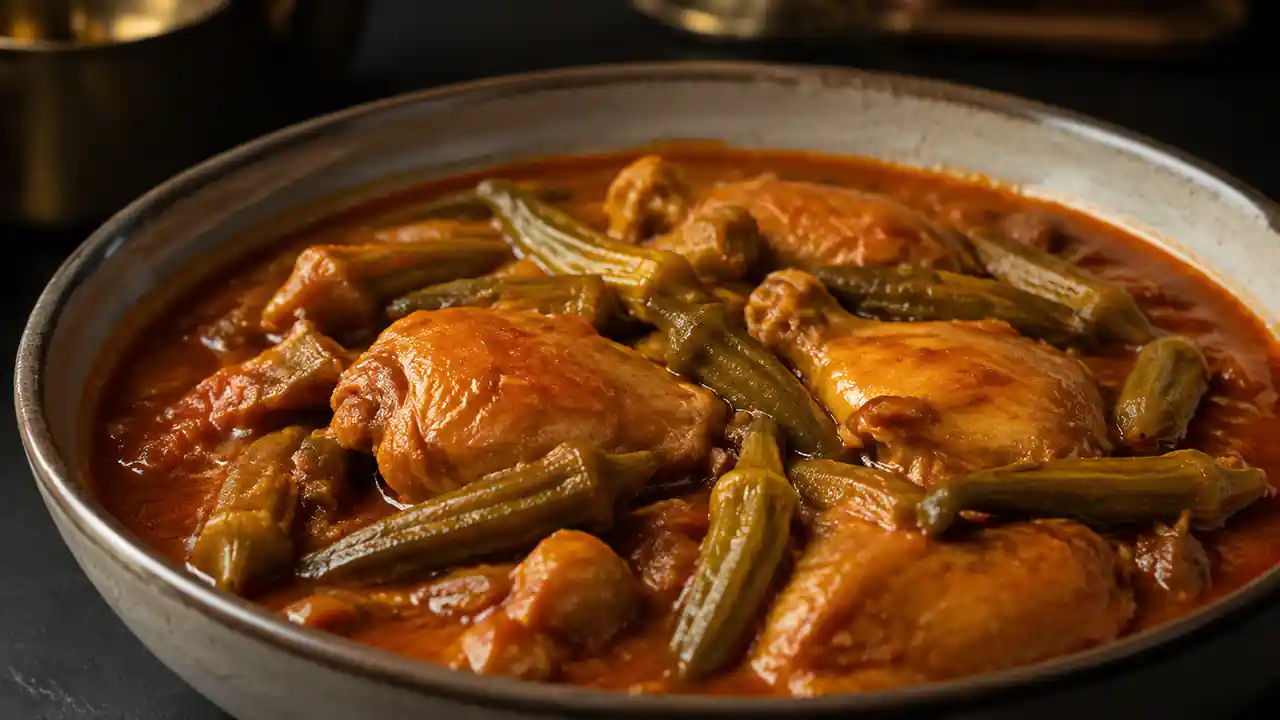 خورشت بامیه با مرغ، خورش بامیه با مرغ، خورشت بامیه بدون گوشت قرمز، بامیه با مرغ