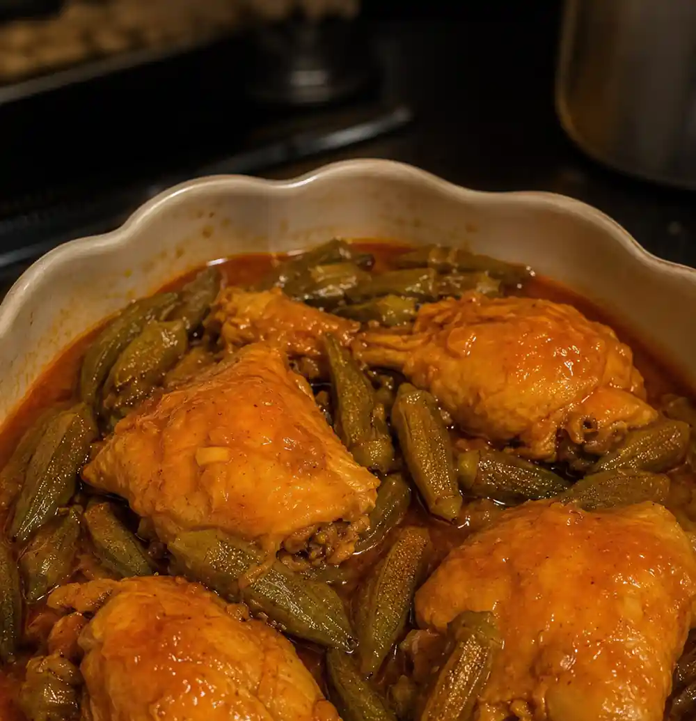 طرز تهیه خورشت بامیه با مرغ